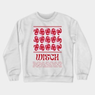 Witch in Different Languages Crewneck Sweatshirt